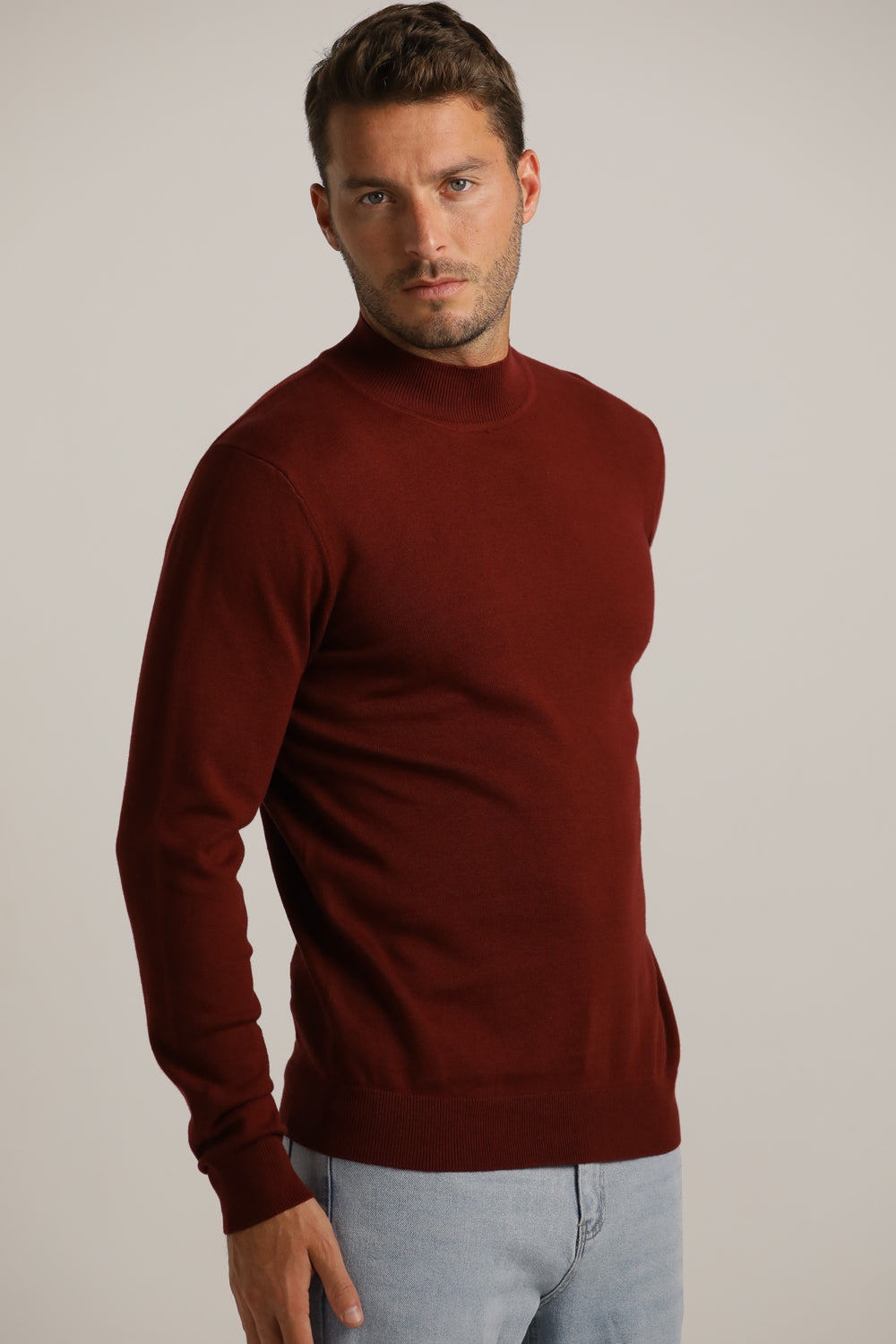 Turtleneck Knit Top