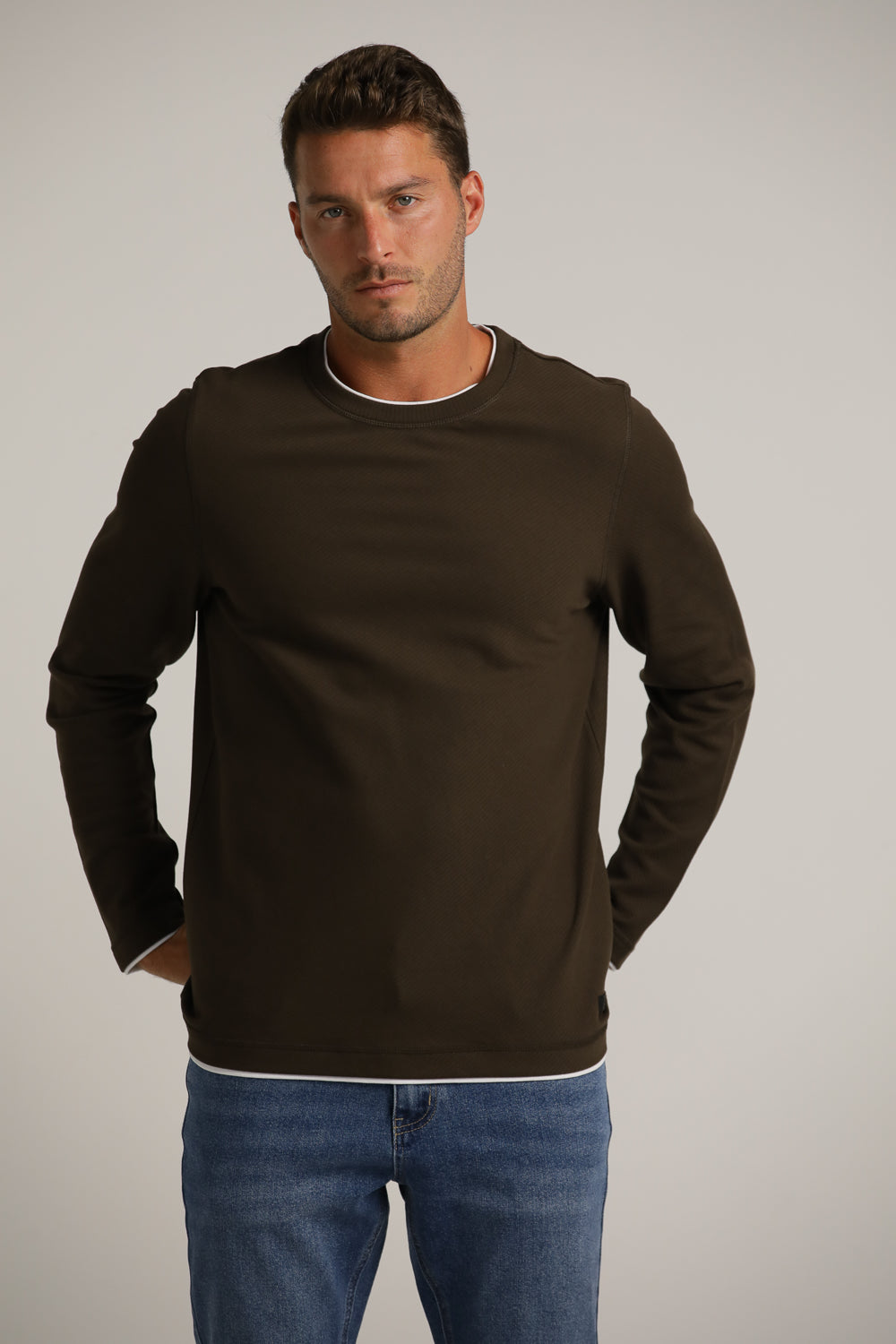 Long-Sleeve T-Shirt Layered Style Cotton