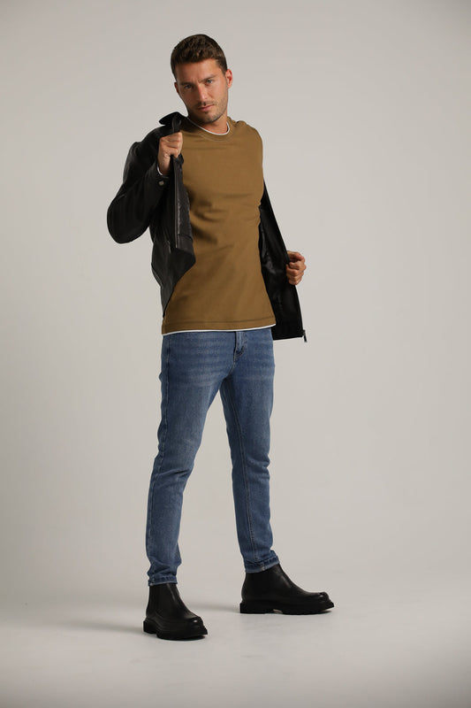 Long-Sleeve T-Shirt Layered Style Cotton