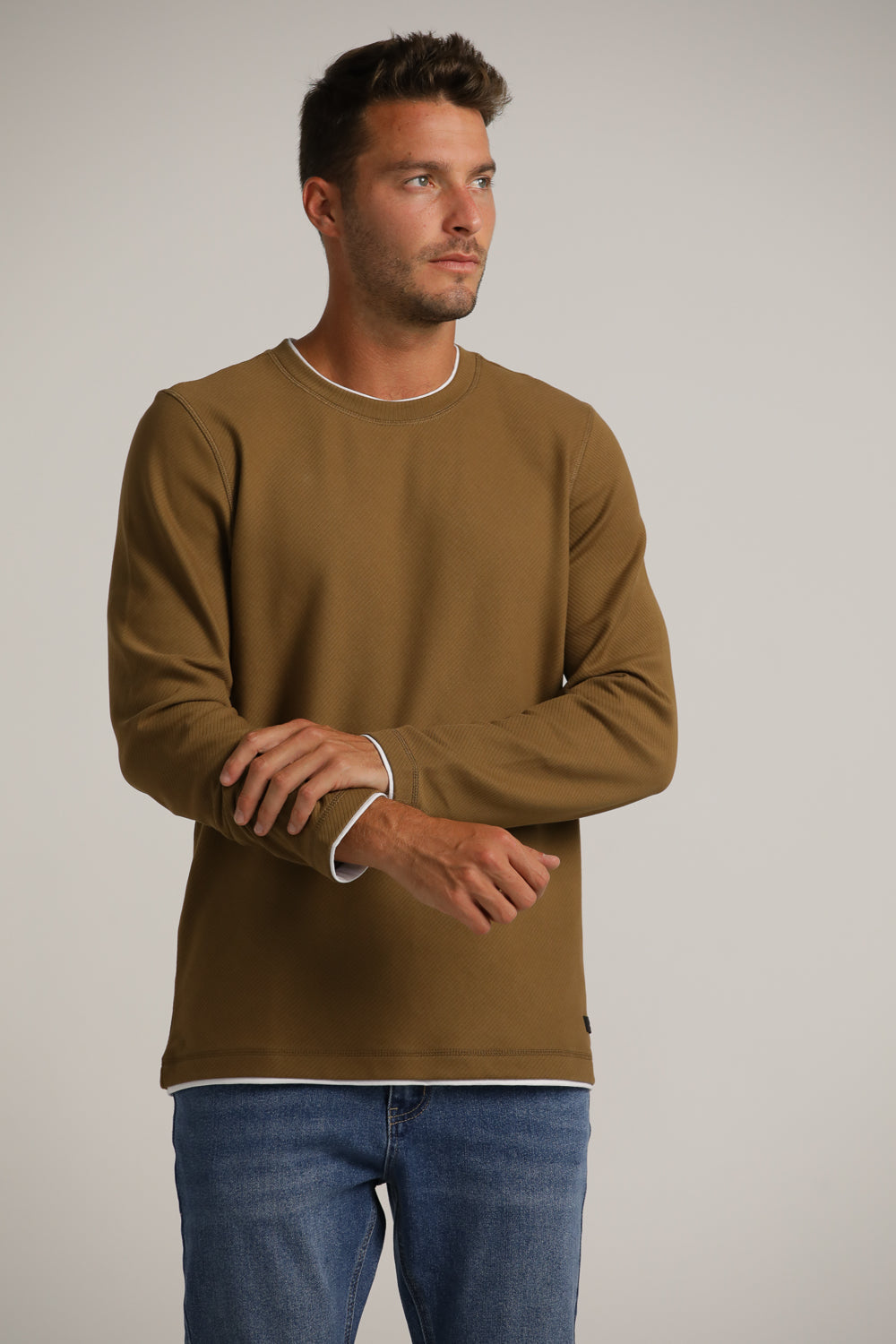 Long-Sleeve T-Shirt Layered Style Cotton