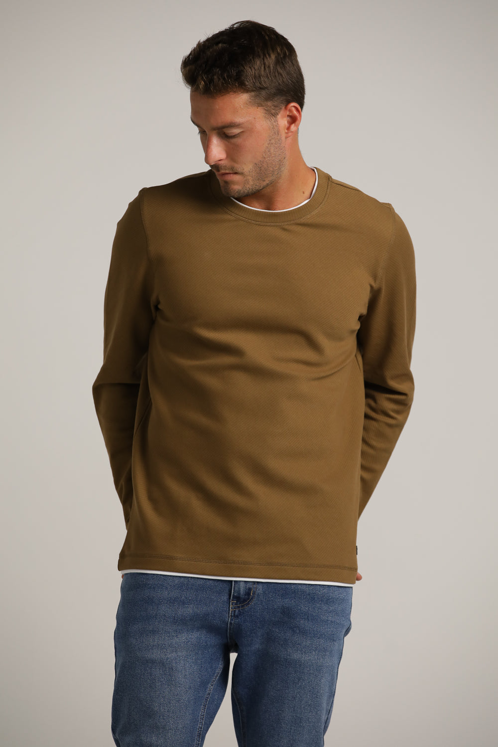 Long-Sleeve T-Shirt Layered Style Cotton