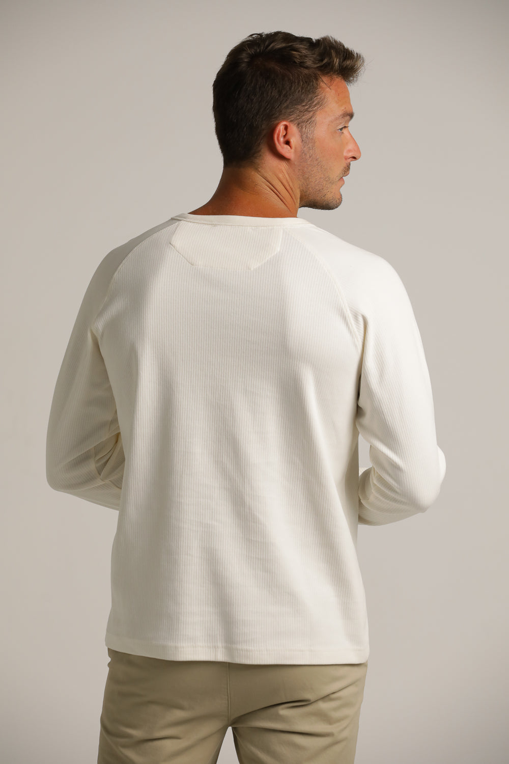 Buttoned Neck Shirt In Cotton