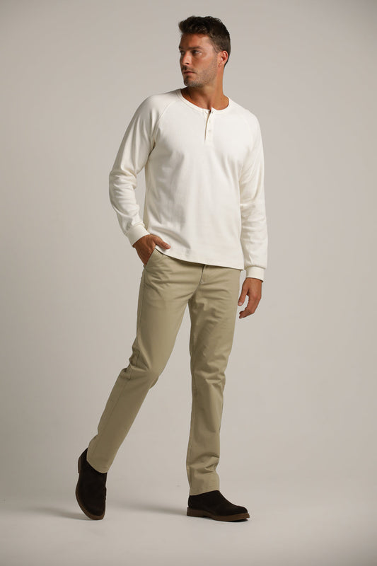 Buttoned Neck Shirt In Cotton