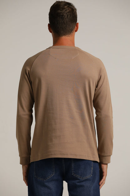 Buttoned Neck Shirt In Cotton