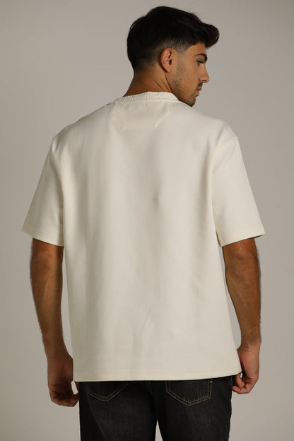 Oversized Fit T-Shirt With Embossed Logo On Colla