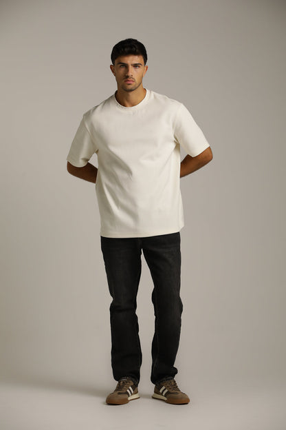 Oversized Fit T-Shirt With Embossed Logo On Colla