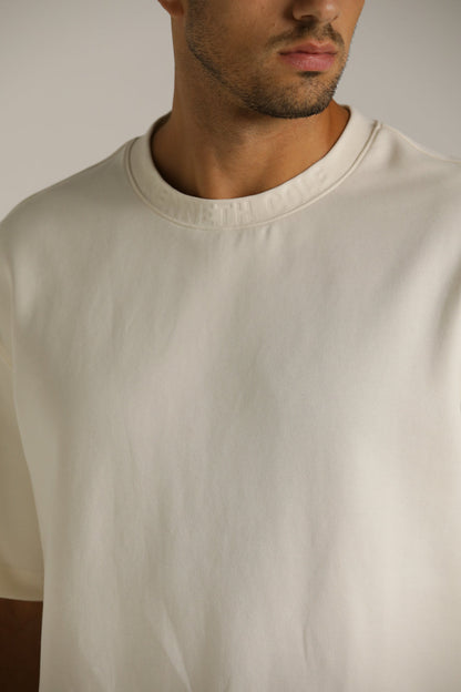 Oversized Fit T-Shirt With Embossed Logo On Colla