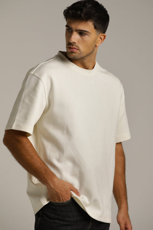 Oversized Fit T-Shirt With Embossed Logo On Colla