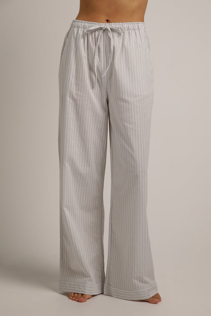 Poplin Boyfriend Long Set
