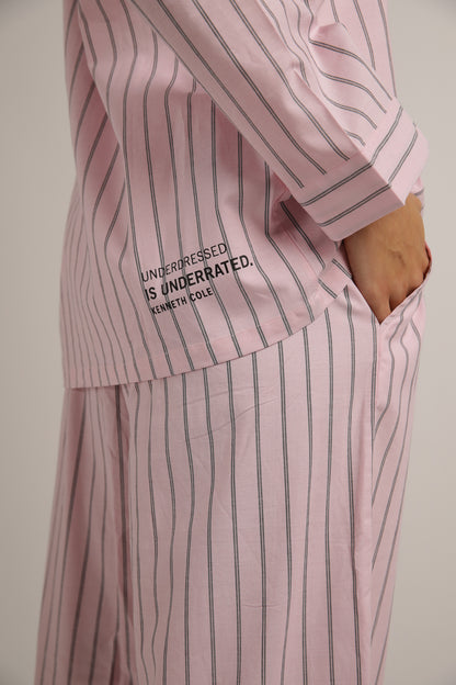 Poplin Boyfriend Long Set