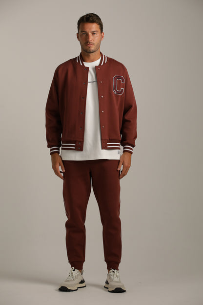 Tapered Fit Jogger Pants With Side Stripe