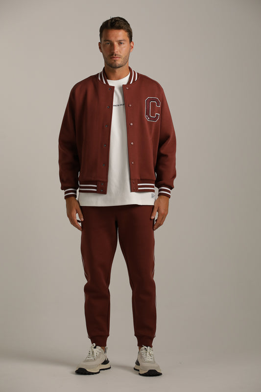 Tapered Fit Jogger Pants With Side Stripe