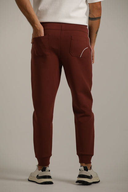 Tapered Fit Jogger Pants With Side Stripe