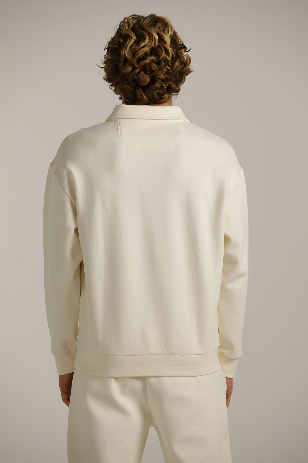 Oversized Fit Polo Sweatshirt