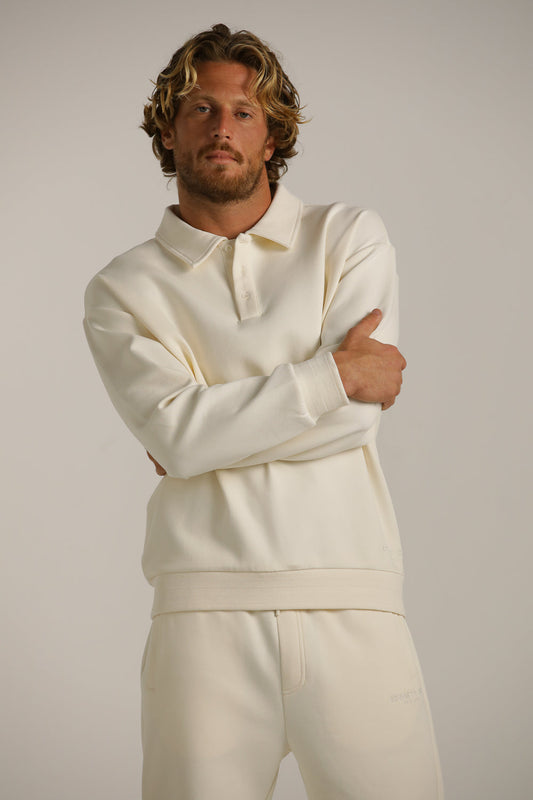 Oversized Fit Polo Sweatshirt