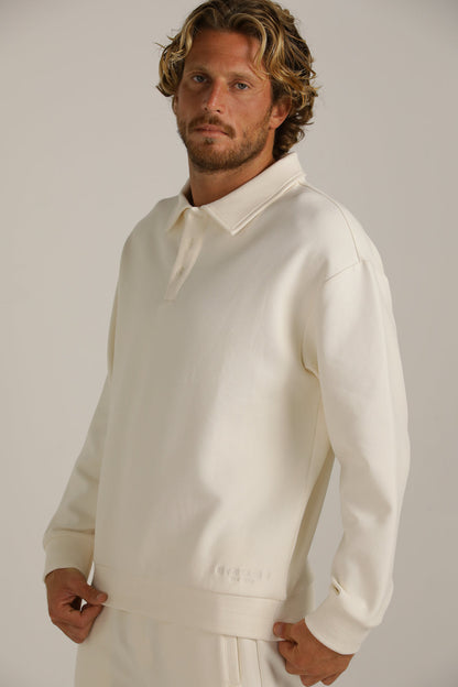 Oversized Fit Polo Sweatshirt