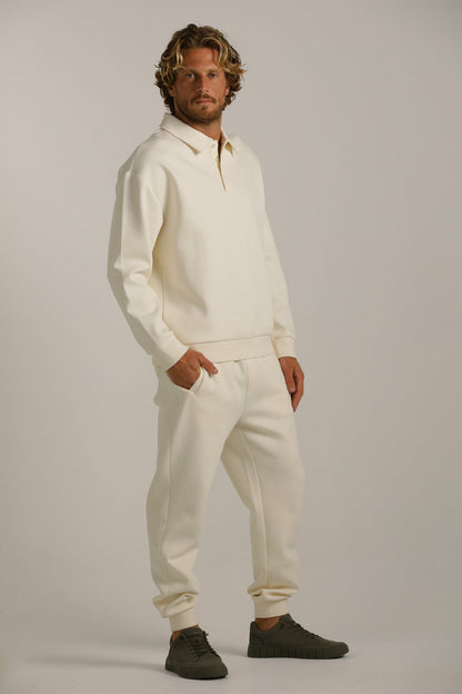 Oversized Fit Polo Sweatshirt