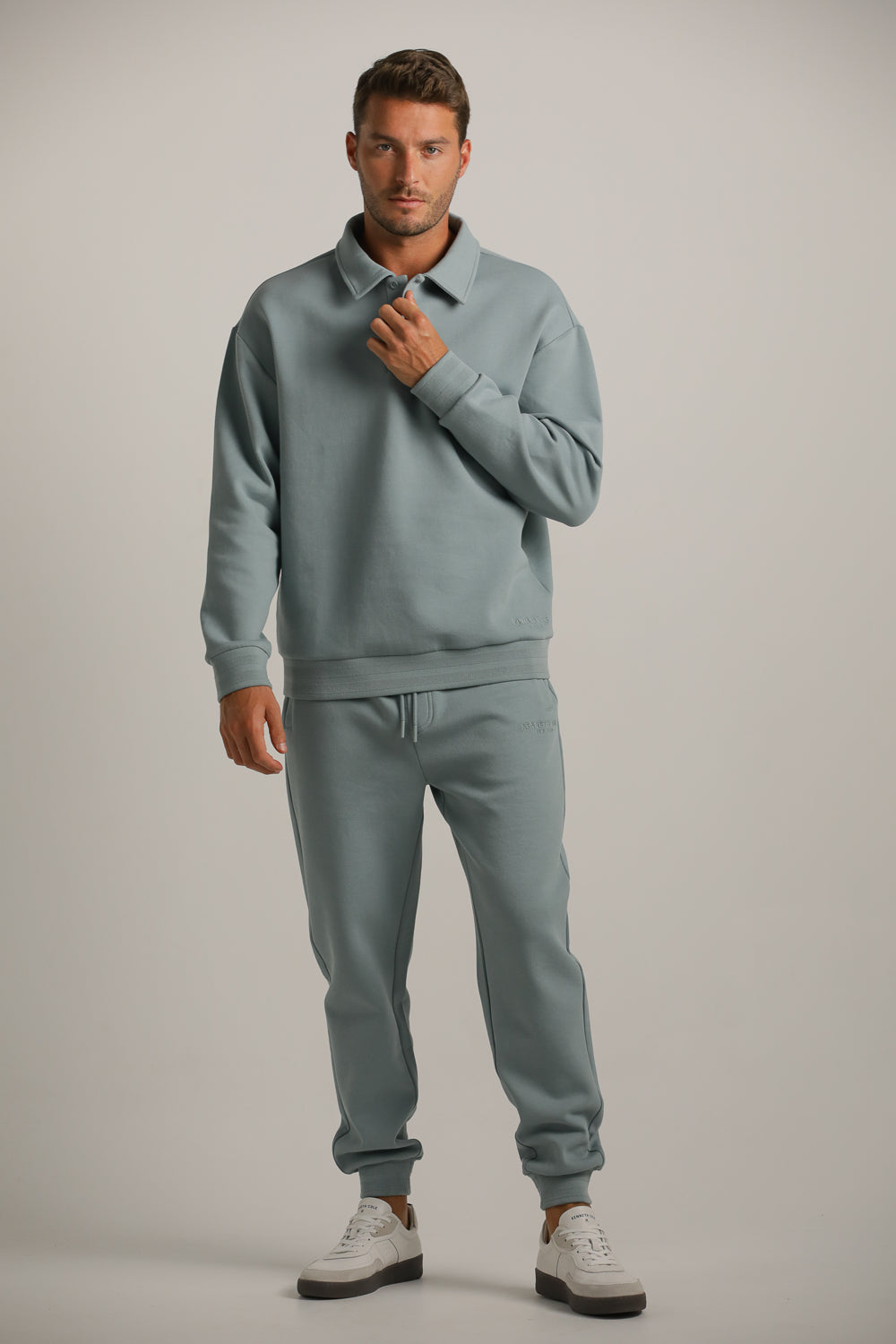 Oversized Fit Polo Sweatshirt