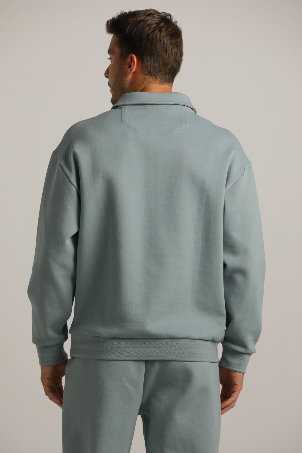 Oversized Fit Polo Sweatshirt