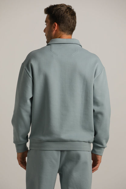 Oversized Fit Polo Sweatshirt