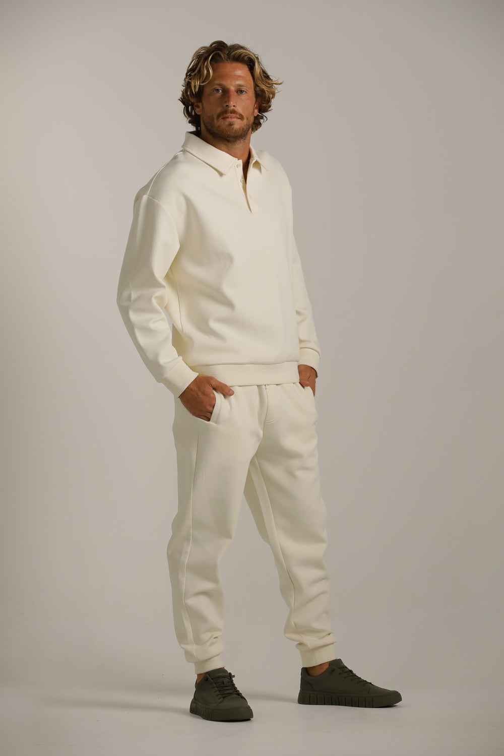 Jogger Fit Pants In Waffle