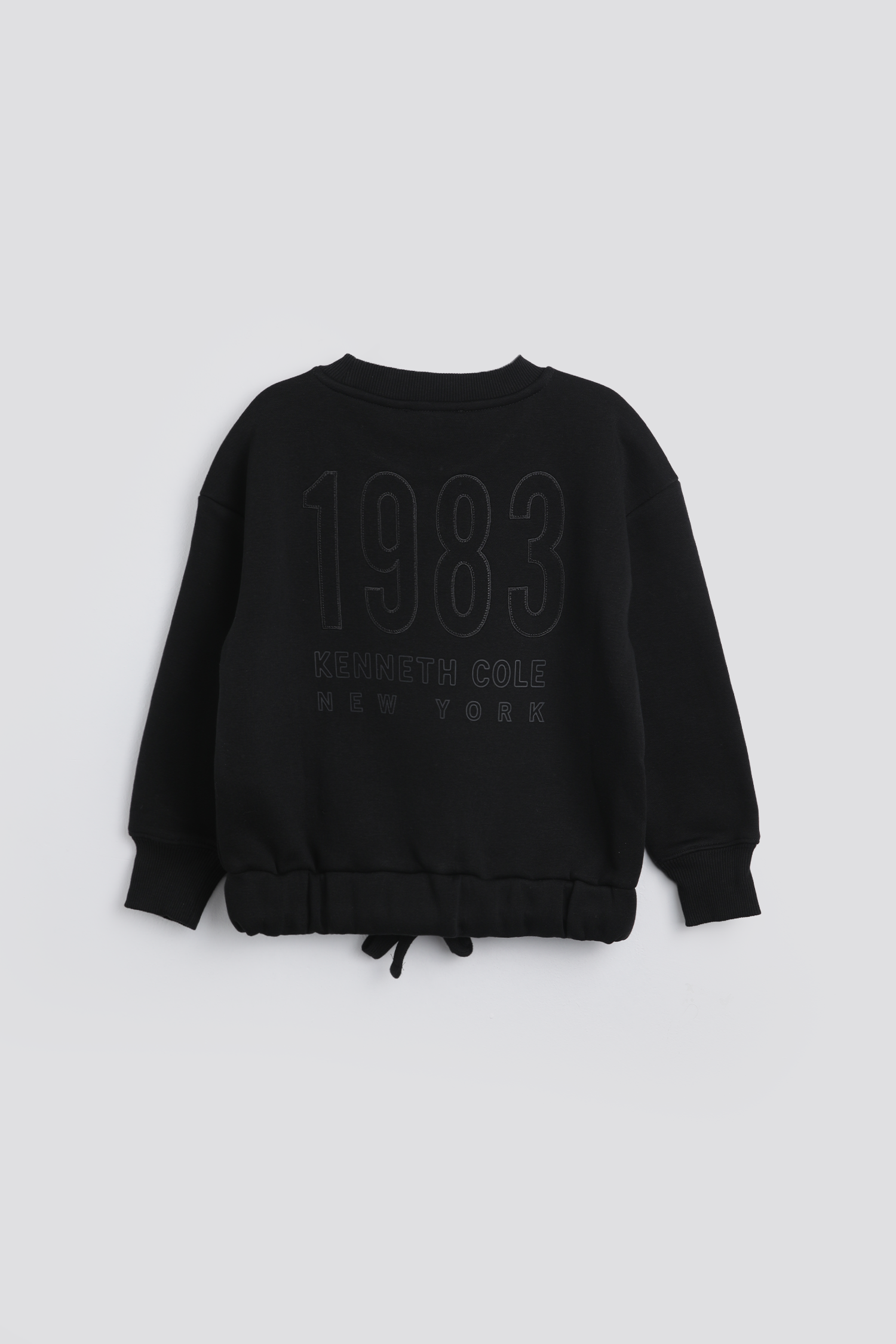 Cropped Sweatshirt With Drawstring Hem