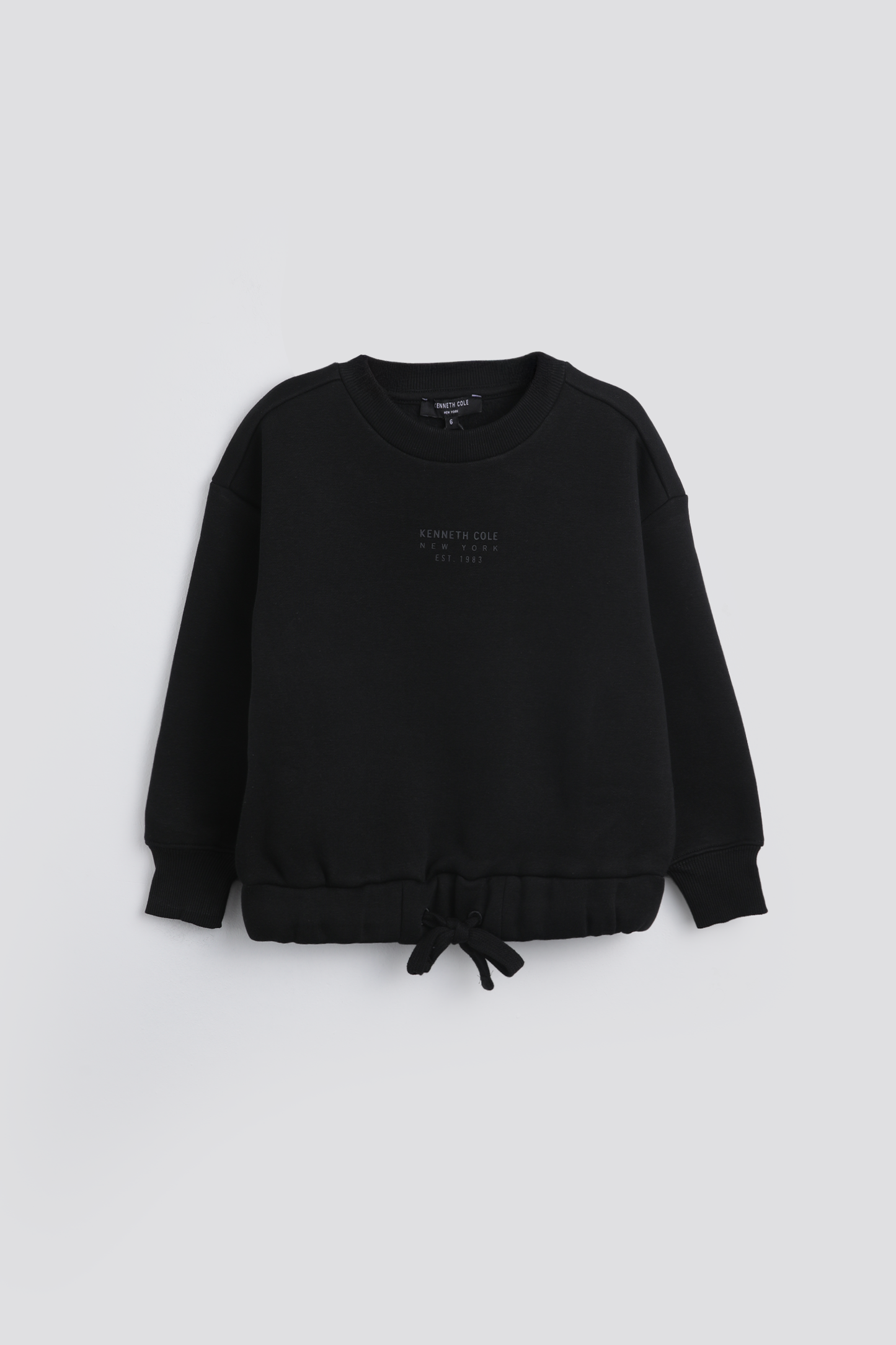 Cropped Sweatshirt With Drawstring Hem