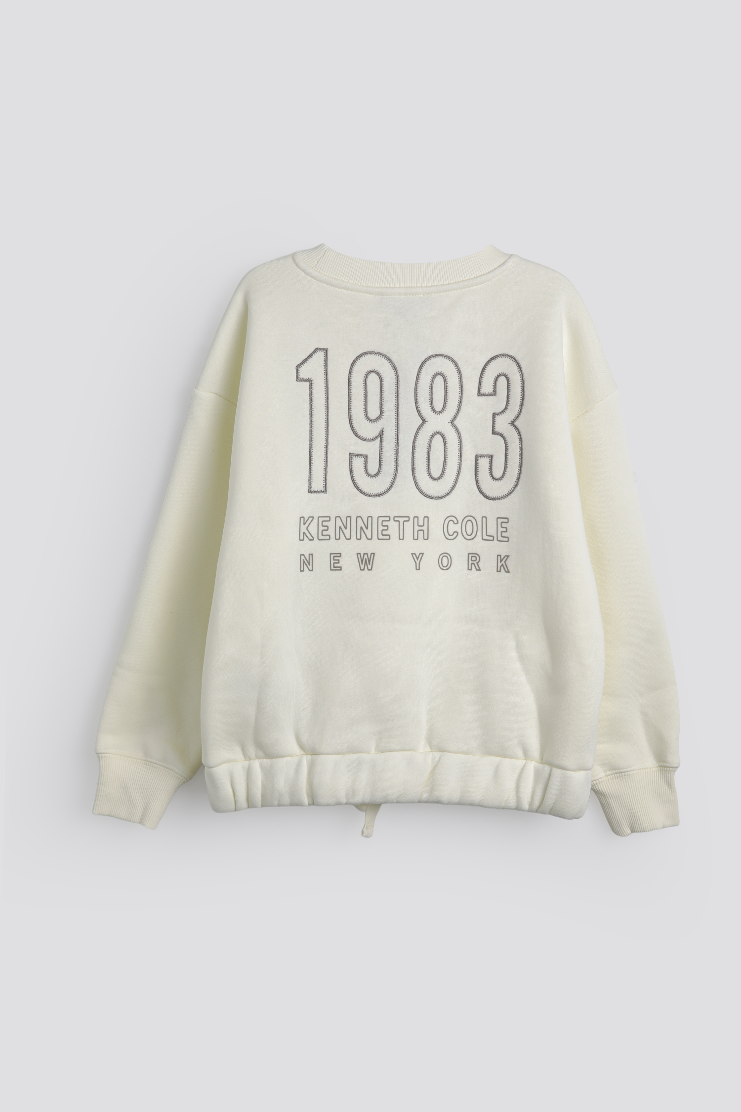 Cropped Sweatshirt With Drawstring Hem
