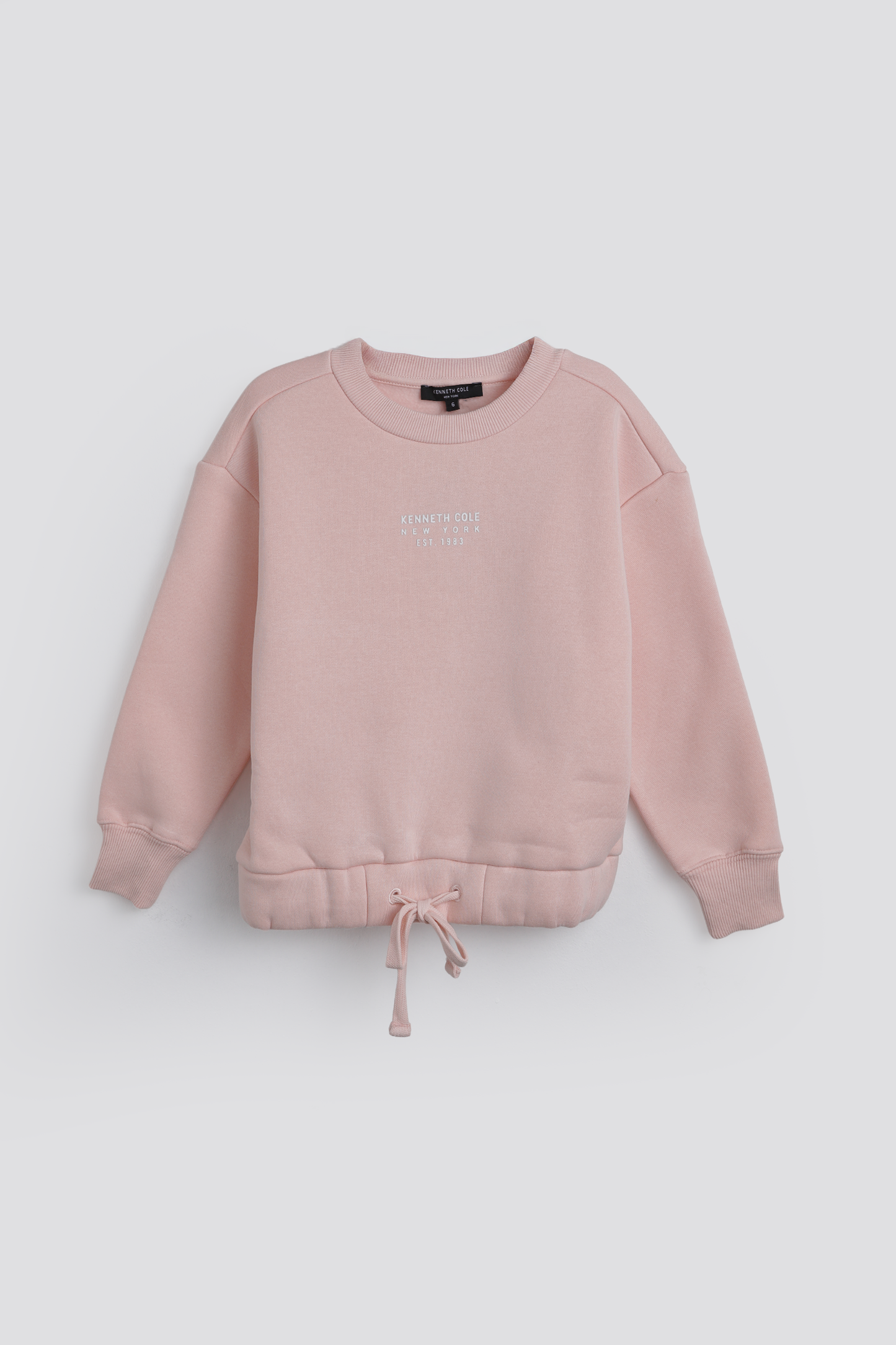Cropped Sweatshirt With Drawstring Hem