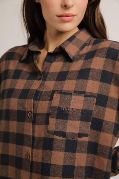Flannel Shirt Dress