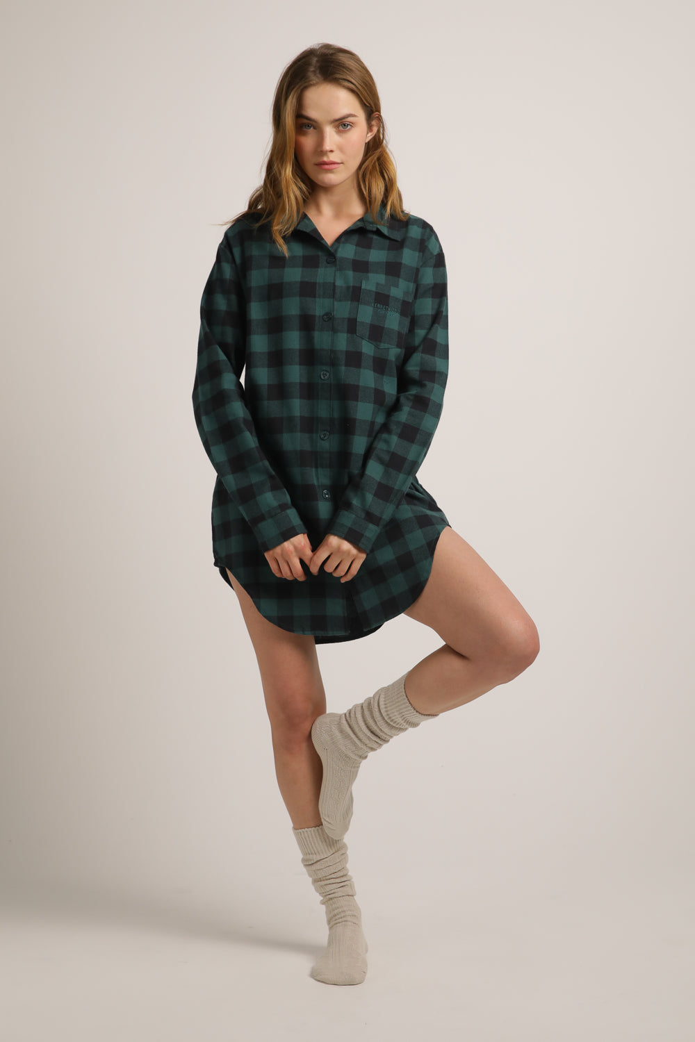 Flannel Shirt Dress