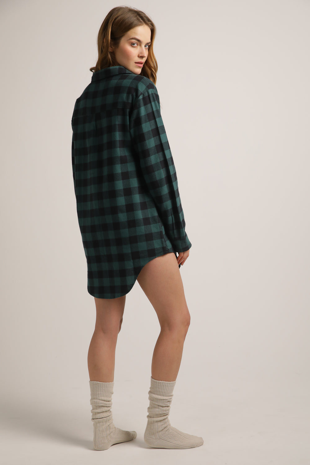 Flannel Shirt Dress