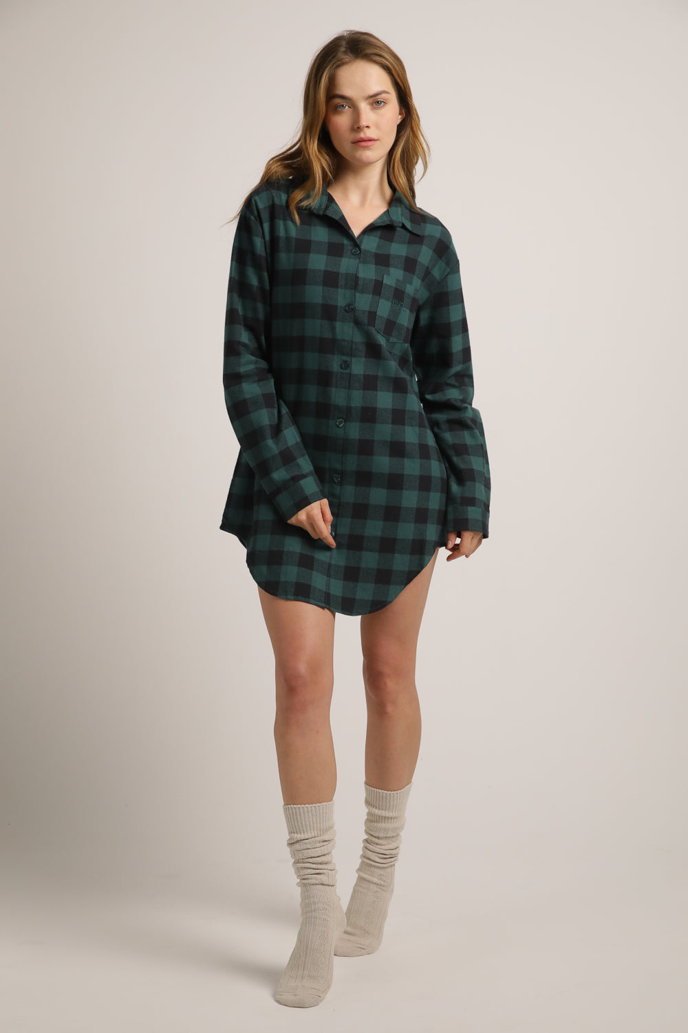 Flannel Shirt Dress