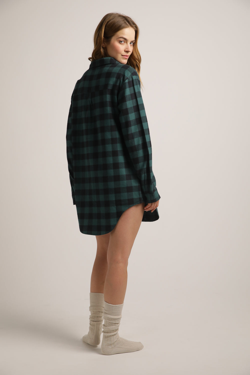 Flannel Shirt Dress