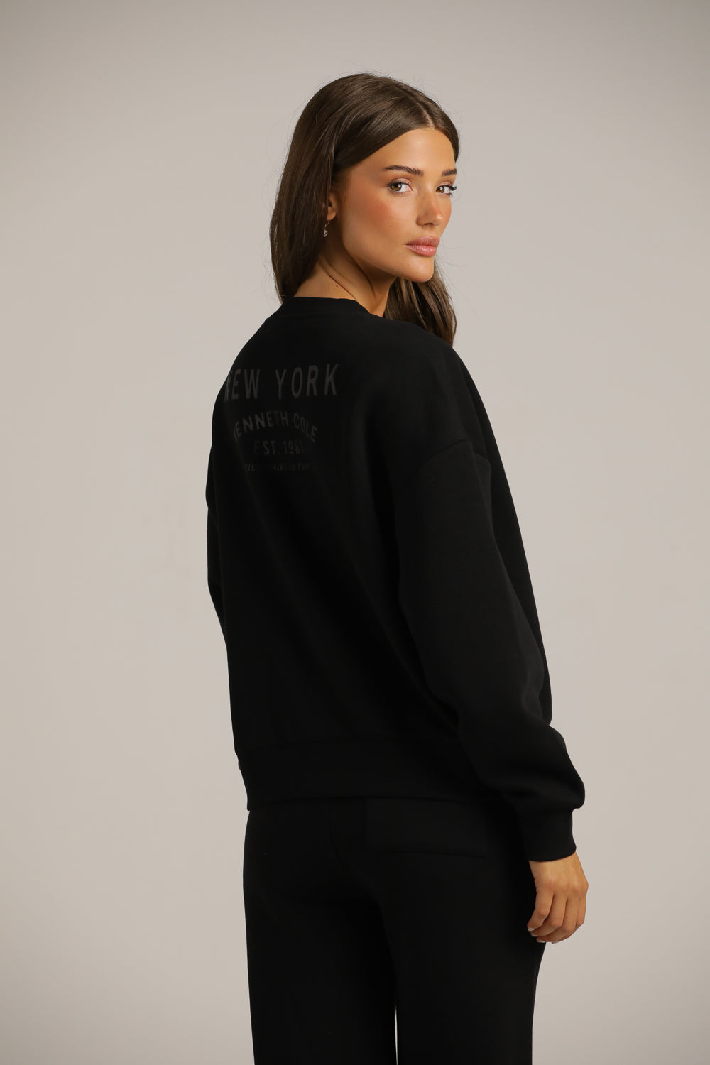 Branded Sweatshirt With Rib Hem