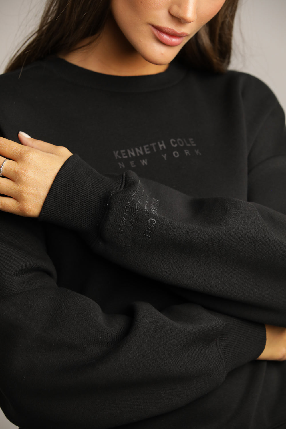 Branded Sweatshirt With Rib Hem