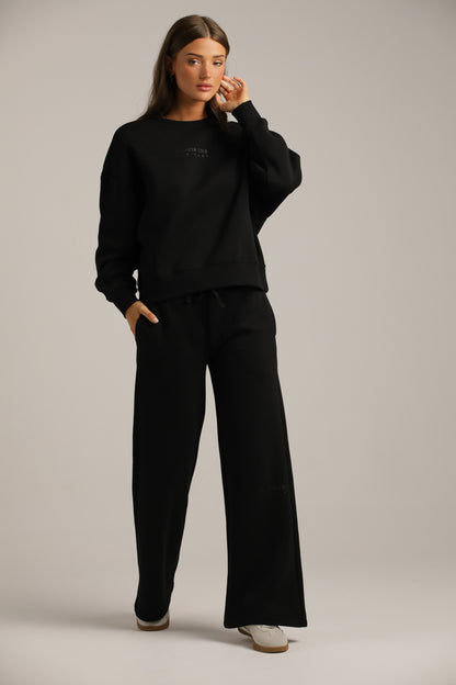 Branded Sweatshirt With Rib Hem