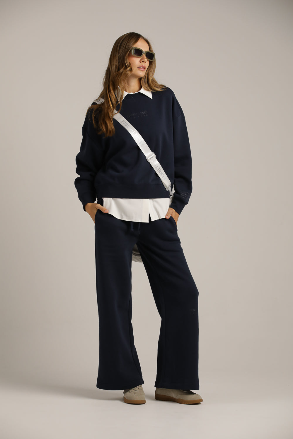 Branded Sweatshirt With Rib Hem