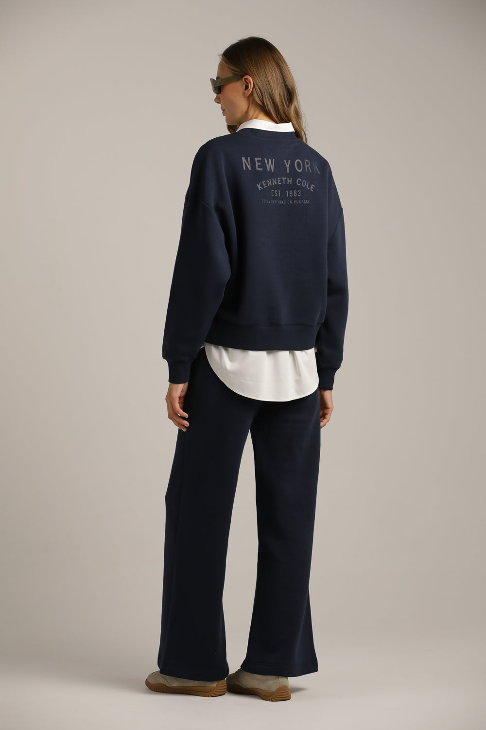 Branded Sweatshirt With Rib Hem