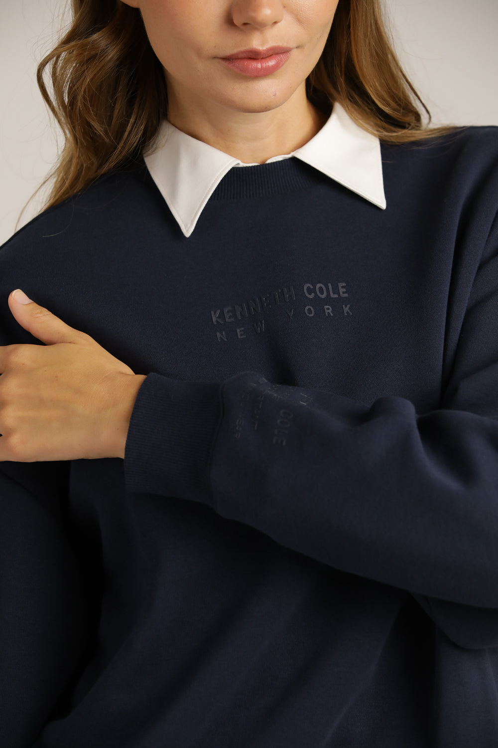 Branded Sweatshirt With Rib Hem