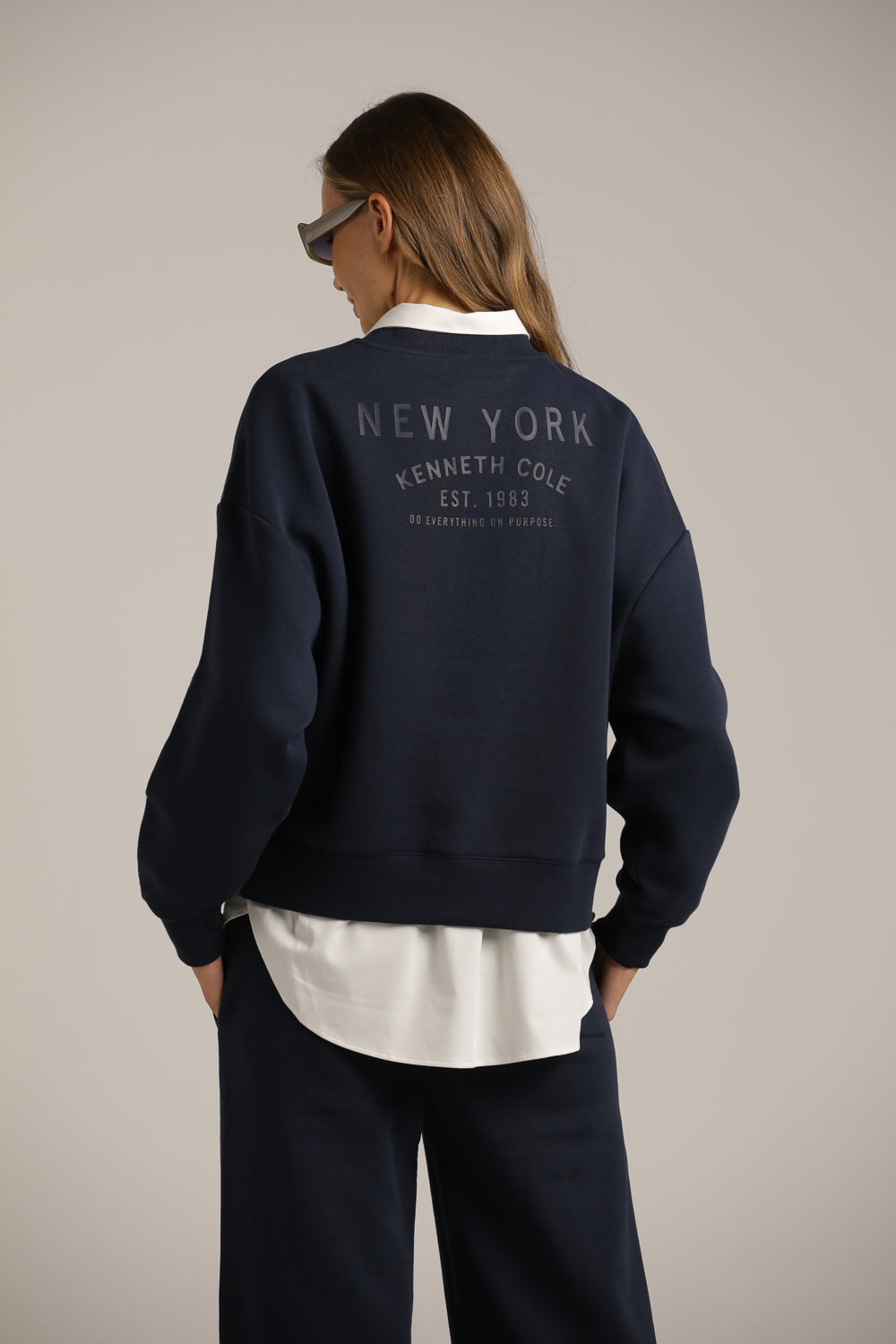 Branded Sweatshirt With Rib Hem