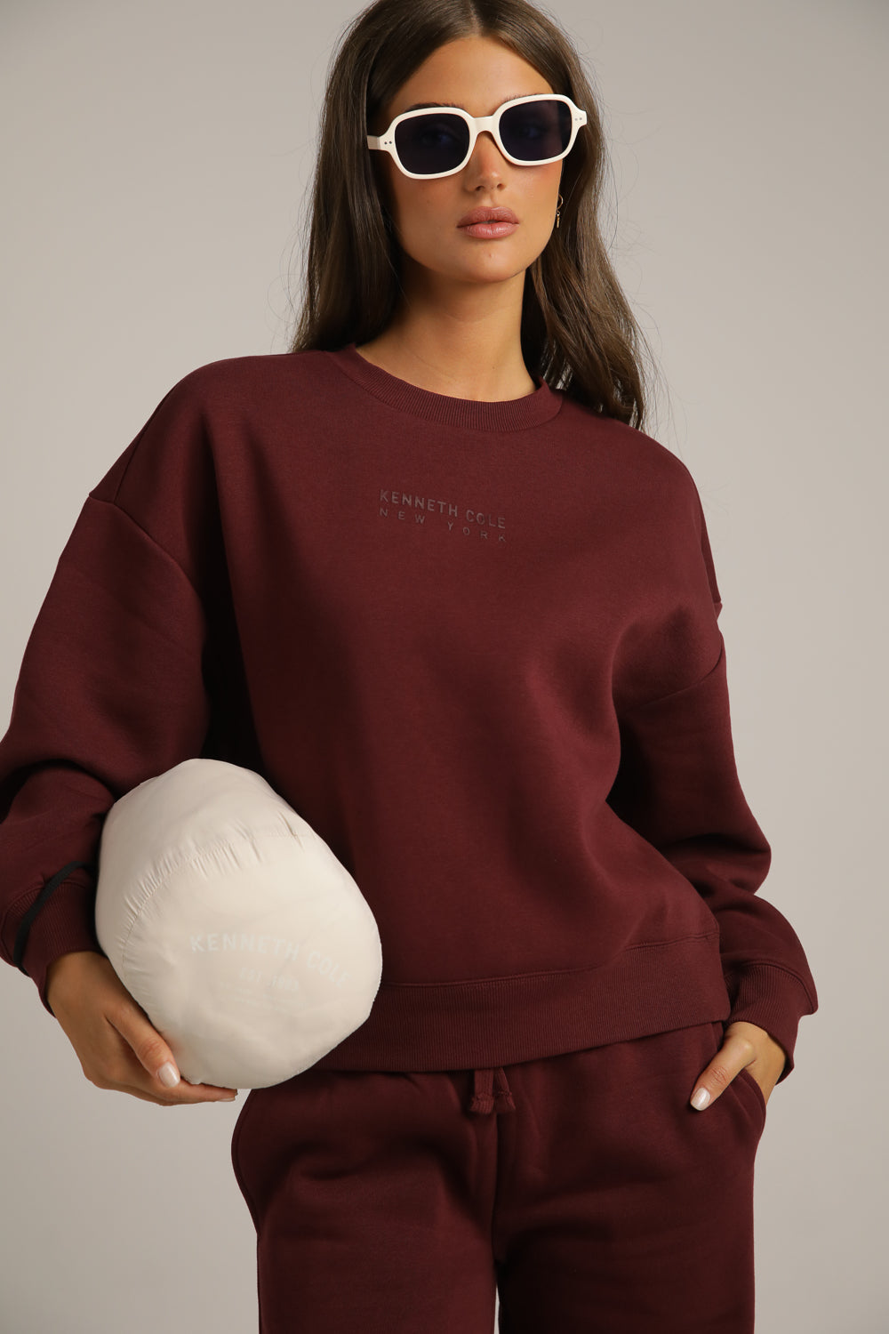 Branded Sweatshirt With Rib Hem