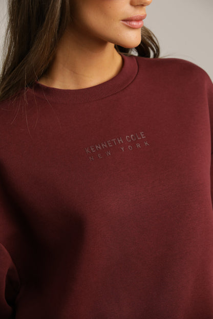 Branded Sweatshirt With Rib Hem
