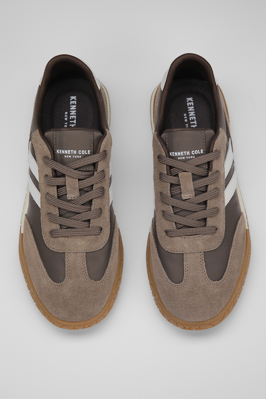 Leather And Suede Sneakers, Rubber Sole.