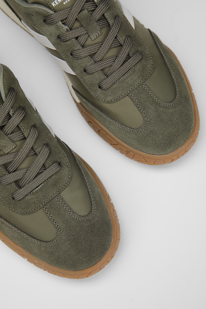 Leather And Suede Sneakers, Rubber Sole.