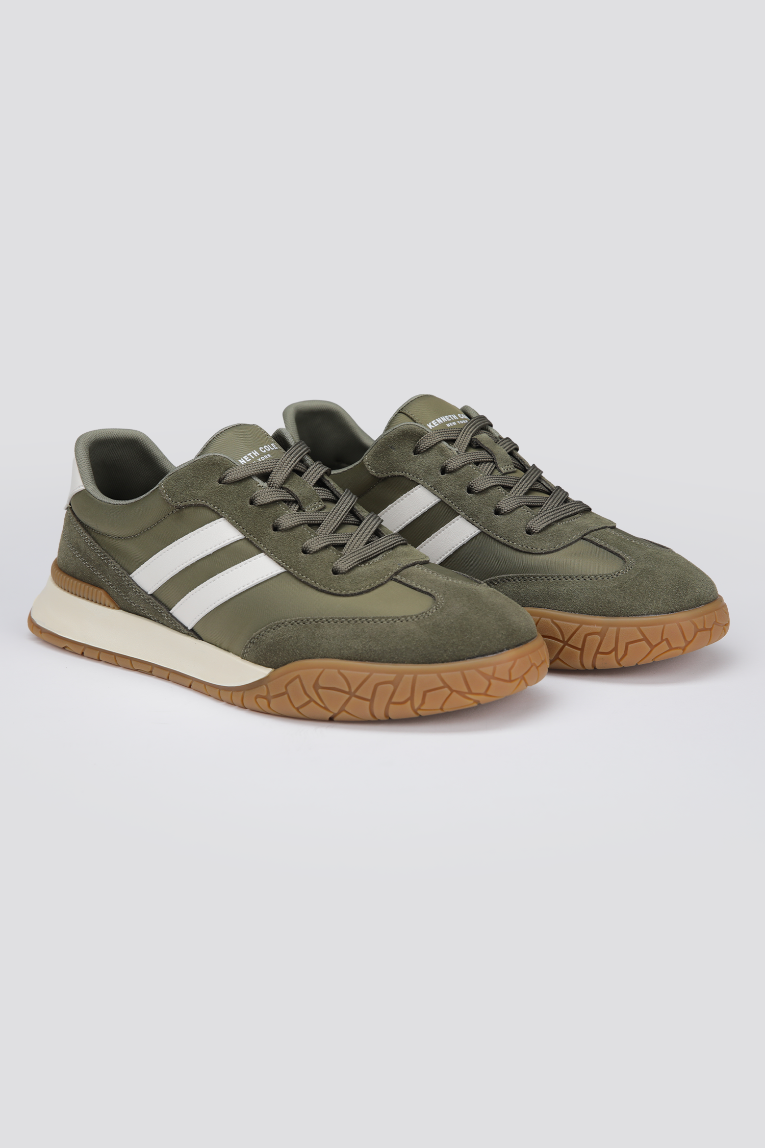 Leather And Suede Sneakers, Rubber Sole.