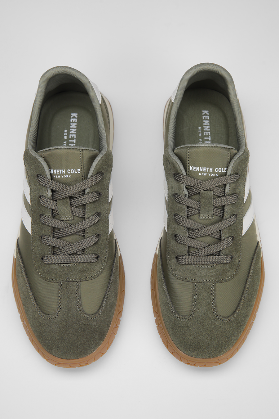 Leather And Suede Sneakers, Rubber Sole.
