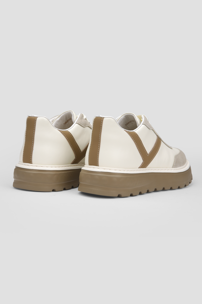Low-Top Sneakers, Leather And Suede, Rubber Sole.