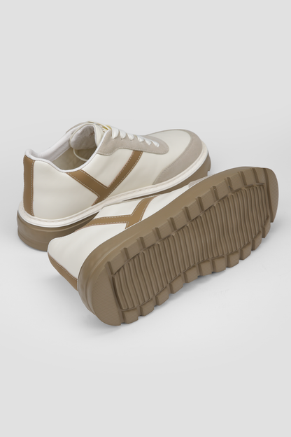 Low-Top Sneakers, Leather And Suede, Rubber Sole.