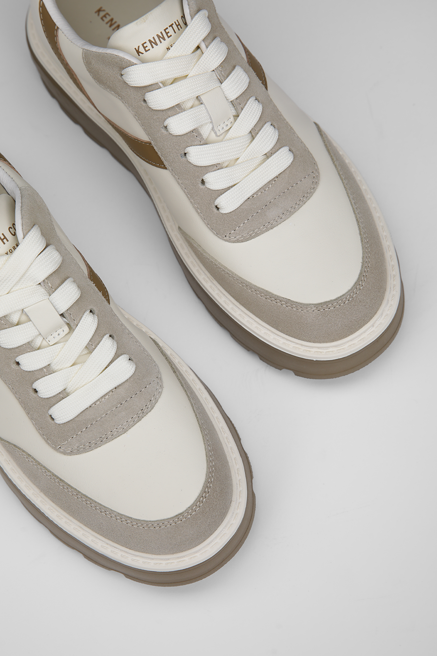 Low-Top Sneakers, Leather And Suede, Rubber Sole.